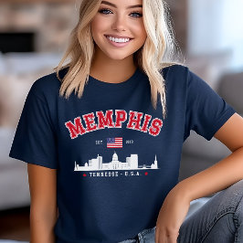 "Vintage Memphis – Iconic Skyline city T Shirt