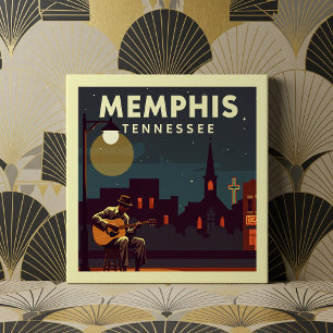 Vintage Memphis Tennessee Kakelplatta
