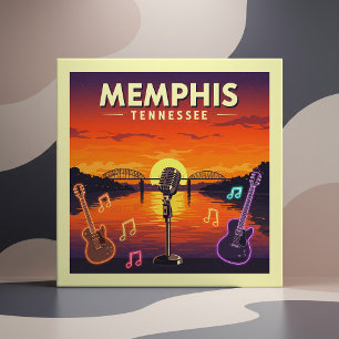 Vintage Memphis Tennessee Kakelplatta