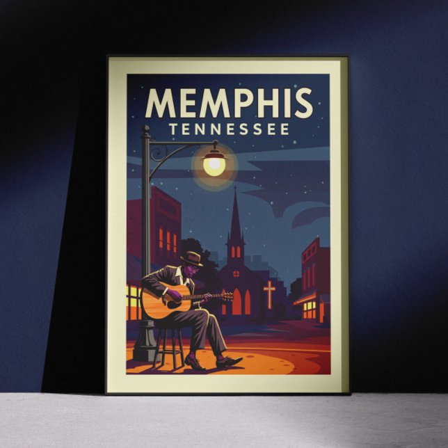 Vintage Memphis Tennessee Poster (Skapare uppladdad)