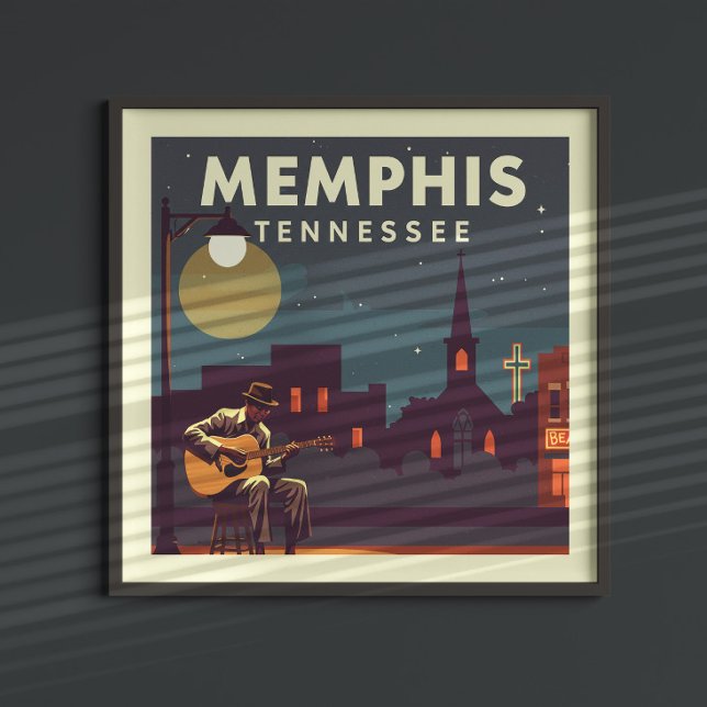 Vintage Memphis Tennessee Poster (Skapare uppladdad)