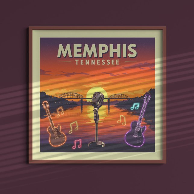 Vintage Memphis Tennessee Poster (Skapare uppladdad)
