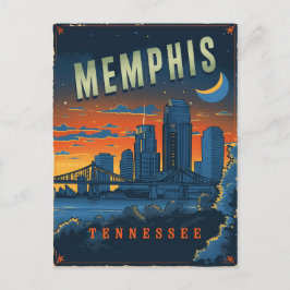 Vintage Memphis, Tennessee-vykort Vykort