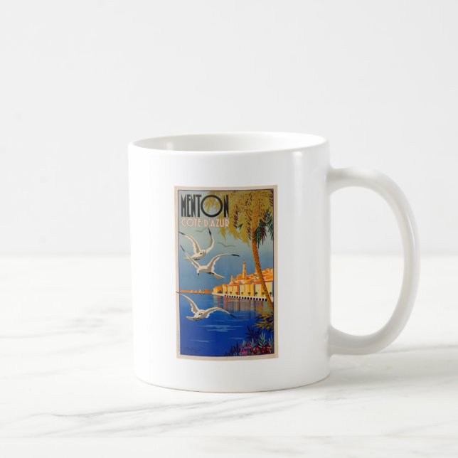 Vintage Menton CoTe D'azur Kaffemugg (Höger)