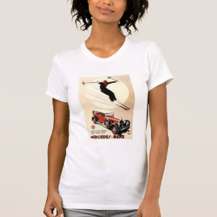 Vintage Mercedes Benz Ski Ad T Shirt
