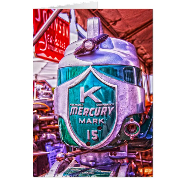 Vintage Mercury Hälsningskort (Framsidan)