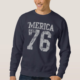 Vintage 'Merica Est. 1776 Långärmad Tröja