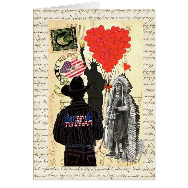 Vintage Merica Hälsningskort (Framsidan)