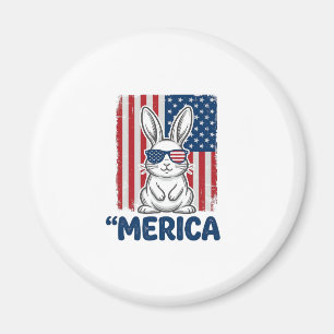 Vintage Merica Patriotisk Kanin Tröja Design_1 Magnet
