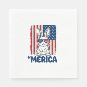 Vintage Merica Patriotisk Kanin Tröja Design_1 Pappersservett
