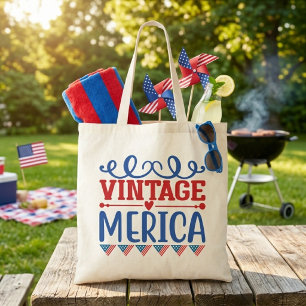 Vintage Merica Patriotisk Tygkasse