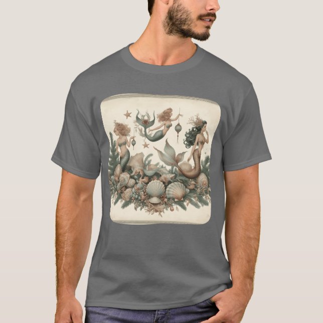 Vintage Mermaids boy T Shirt (Framsida)