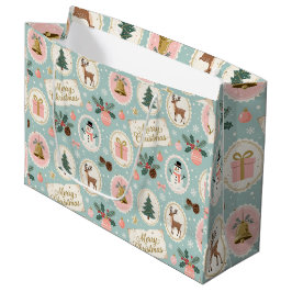 Vintage Merry Christmas Mönster Presentpapper