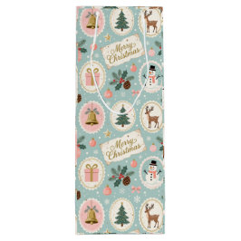 Vintage Merry Christmas Mönster Presentpapper