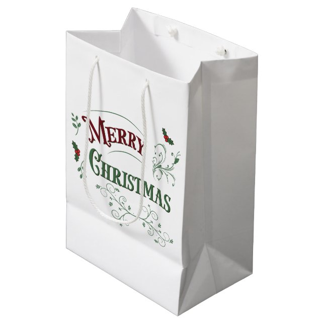 Vintage Merry Christmas Typography (Framsidan Vinklad)