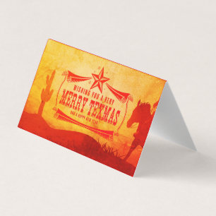 Vintage Merry Texas julkort Kort