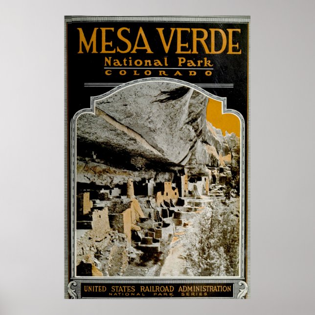 Vintage Mesa Verdes nationalpark Poster (1919) (Framsidan)