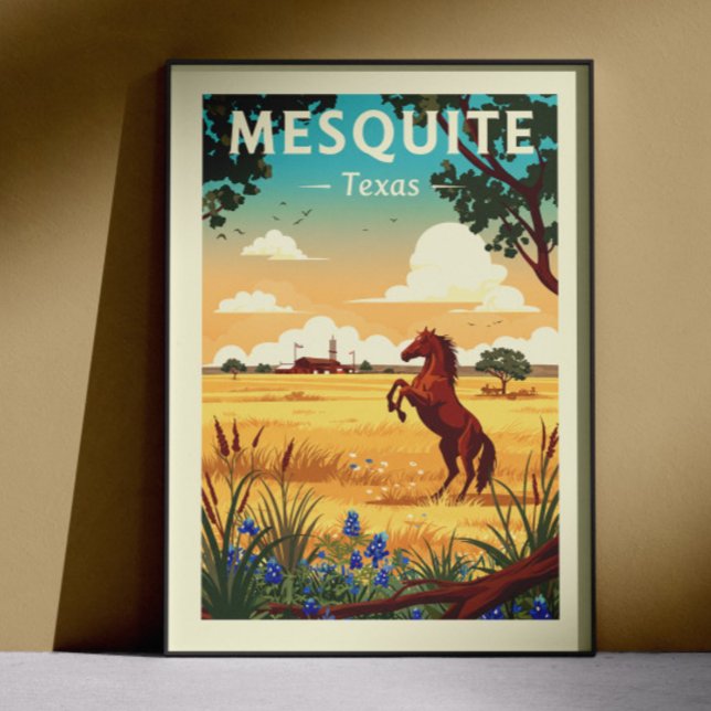 Vintage Mesquite Texas Poster (Skapare uppladdad)