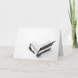 Vintage Metall Gräsmatta, ordförande i Snö, Fullt Helgkort