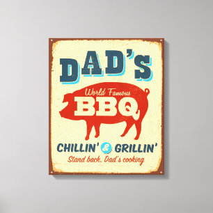 VINTAGE METALL - PAPPA BBQ CANVASTRYCK