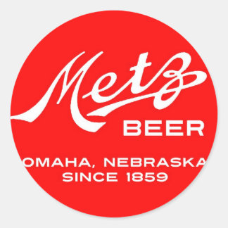 Vintage Metz Beer Stickers Runt Klistermärke