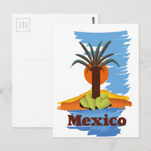 Vintage mexican Handflatan tecknad Vykort