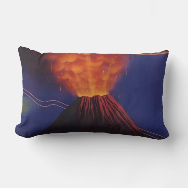 Vintage Mexico Travel Paricutin Volcano Lumbarkudde (Framsida)