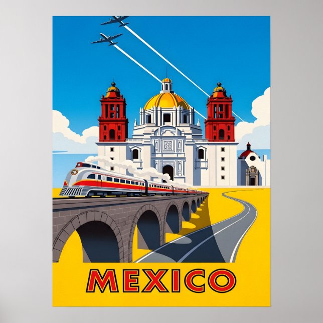 Vintage Mexico travel Poster (Framsidan)