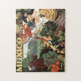 Vintage Mexico Travel Poster Pussel
