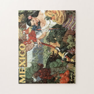 Vintage Mexico Travel Poster Pussel