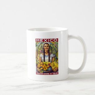 Vintage Mexico Travel Tourism Advertisement Kaffemugg