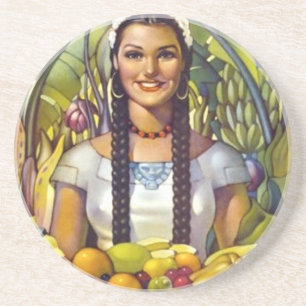 Vintage Mexico Travel Tourism Advertisement Underlägg