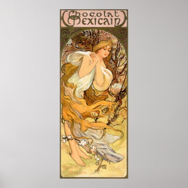 Vintage Mexikansk chokladreklam Poster (Framsidan)