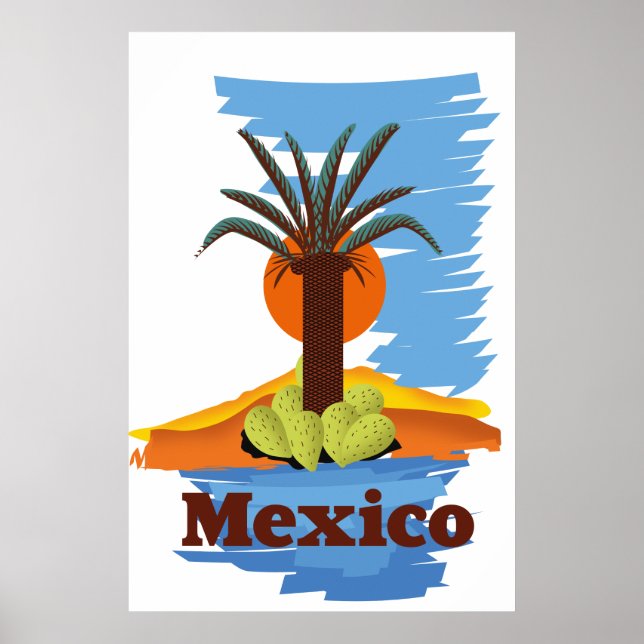 Vintage mexikansk palm tecknad film poster (Framsidan)