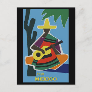 Vintage Mexikanska turistresor Vykort