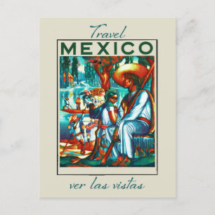 Vintage Mexikanska turistresor Vykort