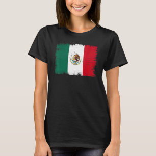 Vintage Mexiko Flagga Mexikanska Independence day T Shirt