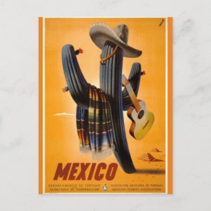 Vintage Mexiko - Mexikanska reseturismreklamen Vykort