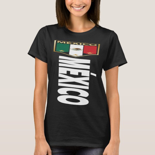 Vintage Mexiko Proud Mexican Fútbol T Shirt (Framsida)