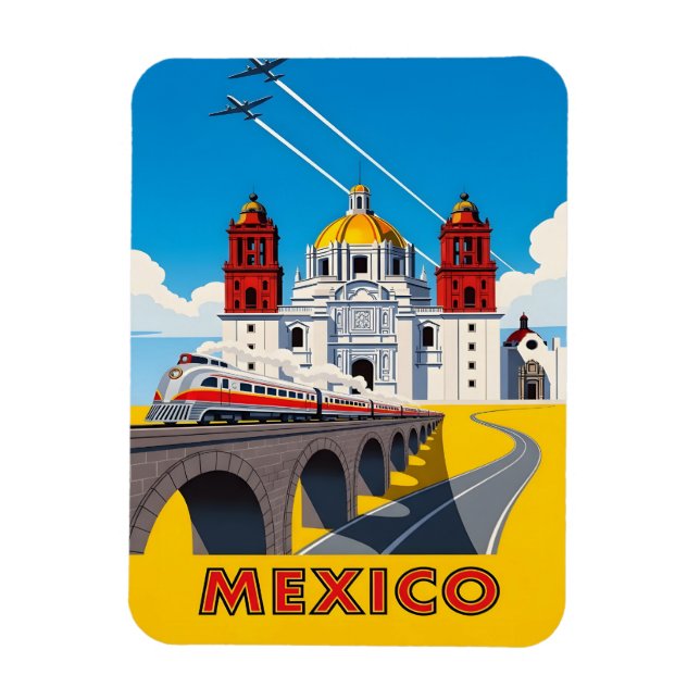 Vintage Mexiko-resa Magnet (Vertikal)