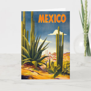 Vintage Mexiko Resevykort Kort