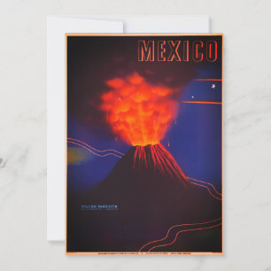 Vintage Mexiko Volcano Kort
