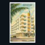 Vintage Miami Art Deco Travel Poster<br><div class="desc">Ett Art Deco-hotell - Winterhaven - på Ocean Drive på Miami-berömden - från Miami Beach Collection</div>
