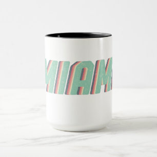 Vintage Miami Beach Florida Fl 80 s Souvenir Retro Mugg