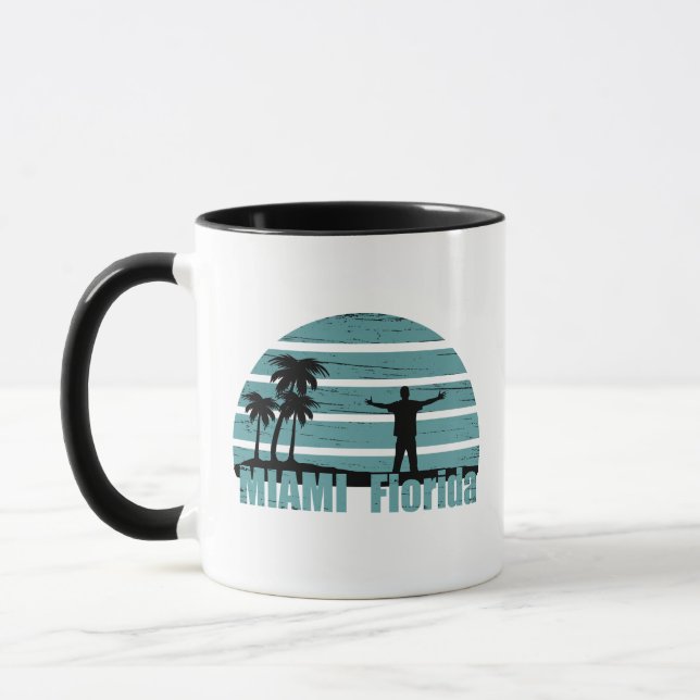 Vintage Miami Beach Florida Mugg (Vänster)
