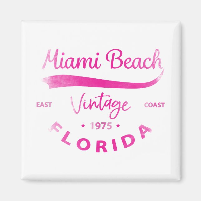 Vintage Miami-Beach, Florida, Öster Kusten Magnet (Framsidan)