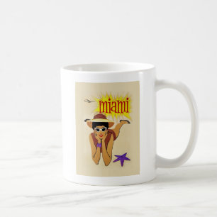 Vintage Miami Beach Kaffemugg