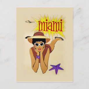Vintage Miami Beach Vykort