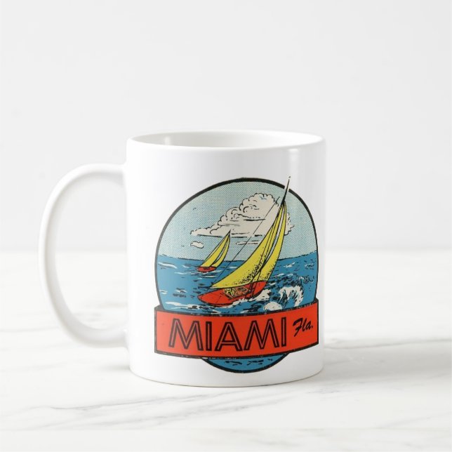 Vintage Miami FL dekal mugg (Vänster)