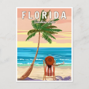 Vintage Miami Florida förenade amerikanska stater Vykort